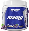 Polvere di recupero dell'energia dell'aminoamino NRG+ BCAA - miscela di idratazione con gli elettroliti - miscela di messa a fuoco per il supporto ottimale delle prestazioni in uomini e donne (30 porzioni, uva succosa)