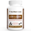 Real Mushrooms Lion’s Mane Pet Mushroom Supplemento – Pet Wellbeing Capsules – per Cat & Dog Supplement & Vitamins – Support Mindful Routines – Organic, Vegan, Non-GMO, 120 Count