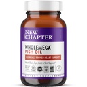 Nuovo Capitolo Wholemega Fish Oil Supplement - 2000mg per Serving, Clinically Proven Wild Alaskan Salmon Oil con Omega-3 + Vitamina D3 + Astaxantina, 60 Softgels