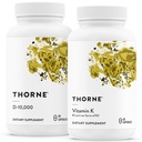 THORNE - Bone Health Bundle - Vitamina D3 & Vitamina K - Supporta Bones sani, muscoli denti, cardiovascolare e funzione immunitaria - 30 a 60 Serve