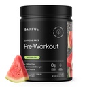 Gainful Caffeina Free Pre Workout Polvere con Creatina, Anguria Flavor, Supporta la forza, Endurance, & Recovery, BCAAs, Beta Alanine, L-Citrulline, Nessun ingredienti artificiali, 20 Servings