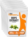 BulkSupplements.com Polvere di Estratto di Hops - Supplemento di erbe, Fonte dai fiori di Hops - Gluten Free, 500 mg per porzione, 1kg (2.2. lbs) (Pack of 5)