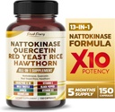 Nattokinase 5000FU Quercetin Red Yeast Rice Hawthorn - Supporto benessere complessivo - Made in Italy