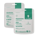 Integratori di serotonina e dopamina | Integratore di supporto del mood – Alimentazione 2 mesi | Integratore di serotonina 5-HTP + Dopamine Booster Tyrosine | Booster naturali del mood