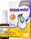 Ddrops | Thinkmist Kids DHA Omega-3, 80 Sprays - Supplemento giornaliero liquido Omega-3 - Supporta la funzione sana del cervello / visione. No Zucchero Gummies, Non OGM