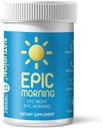 Epic Morning - Liver Detox & Repair Supplement with DHM, Milk Thistle, Vitamina C, B1, B2 & Pomegranate - Natural Pomegranate & Peach Flavor - 20 compresse masticabili per il supporto al fegato & Morning Recovery