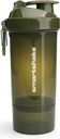 Smartshake O2GO ONE Plastic Protein Shaker Bottiglia 800 ml | 27 oz - Leakproof Screw-on Lid - BPA Free – Unisex - Army Green