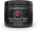 Clarity Prebiotic Blend – Optimize Gut e Mood tramite l'asse Gut-Brain – un mese di alimentazione – Facile da usare, uno Scoop si mescola con liquido o cibo – Vegan, Soy-Free, Gluten-Free, Non-OGM