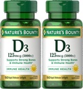 Vitamina D3, Supporto Immune e Bone della natura, 5000IU, Softgel a rilascio rapido, 150 Ct (Pacchetto di 2)