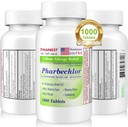 Ulai 4 Ore Allergy Relief 1000 Ct [Made in USA] | Itchy, Watery Eyes, Runny Nose, Sneezing, Sinus Relief | Chlorpheniramine Maleate 4 mg | Antihistamine Allergy Medicine Pharbechlor (1 Bottiglia)