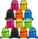 KUUQA 12Pcs Borsa con coulisse Sport Gym String Zaino Bulk Cinch Sackpack con cerniera per scuola Yoga Sport Gym Viaggi