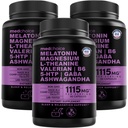 12-in-1 Melatonin Sleep Capsule - Dormitori naturali per adulti con Melatonina 5mg e Magnesio Glycinate 500mg, Sleep Aid with Ashwagandha, L Theanine, Valerian Root, GABA, 5-HTP (90ct, Pack of 3)