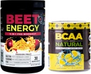 Nutrologia barbabietola naturale O2, Pre polvere di allenamento, Frutta della passione aroma (30 porzioni) BCAA naturale, Polvere BCAA basata sulle piante, Limonata Flavor (30 porzioni)