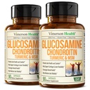 Glucosamina Chondroitin MSM – Integratore di supporto congiunto per le donne e gli uomini con Glucosamine Sulfate 1500 mg, Condroitina e MSM – per il cartilage, Joint Health e Flessibilità – 2 Pack