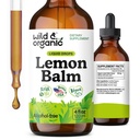 Tintura di balsamo di limone naturale e organico - Supplemento di sostegno del mood - Gocce di estratto di polpa di Melissa Lemon Balm - Vegan, Zucchero e Alcol-Free Calming Supplement - 4 fl oz