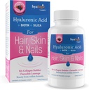 Hyalogic Hair Skin & Nails Hyaluronic Acid Collagen Builder – Delicious Berry Flavored Collagen Boost Chewable Lozenges – Sugar Free Vegan Collagen Ideale per migliorare la vostra bellezza naturale – 30 Conte