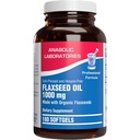 Olio di semi di lino stampato a freddo 1000mg Softgels - Olio di semi di lino biologico non OGM Ricco di olio di semi di semi di lino naturale Omega 3 6 9 per i benefici del corpo intero - Fish Free Omega 3 Supplement (180 Softgels)