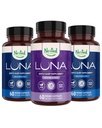Nested Naturals Luna Melatonin-Free (120 capsule vegane) & Luna Natural Sleep Aid con Melatonina (60 capsule vegane) per sonno profondo | Non-Habit Forming