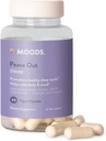 Moods | Peace Out | Natural Sleep Aid Supplement | Deep Sleep. Relax e calma per le notti migliori riposo | Magnesio, GABA, Camomilla, 5-HTP, L-teanina, Myo-Inositol | 60 capsule vegane per 30 giorni