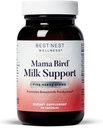 Best Nest Wellness Mama Bird Milk Support - Integratore di supporto per il flusso di latte materno sano - Supporto per l'allattamento al seno con Fenugreek & Moringa - Aids Milk Supply for Baby - 60 capsule