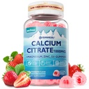 Citrato di calcio supplemento 1000mg per le donne e gli uomini, 6-in-1 calcio magnesio zinco Gummies + vitamina D3, B6 & Potassium alto assorbimento per le ossa, denti, muscolo & Nerve salute, Vegan, zucchero libero, 60Cts
