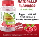 Calcio Magnesio & Zinco + Vitamina D Gummies | Bone Health Immune Health Energy and Muscle Function | Supplemento giornaliero dietetico di vitamina | per adulti, adolescenti | Fruttato Raspberry Flavor