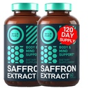 WILD FUEL Pure Saffron Estratto di antiossidanti Supplemento - Eye Health, Energy and Mood Support Happy Saffron - 0.3% Safranal 88.5mg Integratori - 120 giorni senza glutine, non OGM Vegan Zafferano