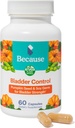 Poiché il supplemento di sollievo della vescica con l'estratto di semi di zucca - 60 capsule (1 bottiglia) - aiuta a ridurre l'urgenza e la frequenza, supporta forti muscoli del pavimento pelvico, Vegan & non OGM, Made in the USA
