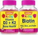 BeneSì Vitamina D3+K2 Bambini + Biotin Bambini, Gummies Bundle - Grande Assaggio, Integratore di vitamina, Senza glutine, OGM Libero, Gomma masticabile