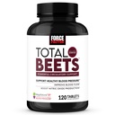 Force Factor Total Beets Supporto per la pressione sanguigna con estratto di semi di uva e polvere di radice di barbabietola non OGM per la salute del cuore, Circolazione, & flusso sanguigno, 120 conte