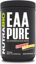 NutraBio – EAA Pure – 9 Aminoacidi – Riparazione e Recupero del muscolo, 30 Serve, Bomba di limone di fragola – Pre o Post Workout – Tutti i giorni di recupero
