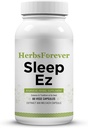 Herbsforever Sleep Ez (Sleep Ease) (Ayurvedic Formulation Herbal) per il rilassamento della mente, del corpo e dell'assistenza del buon modello di sonno, 60 capsule di vege, 800 mg Ogni estratto concentrato
