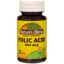 Tovaglie di acido folico di miscela naturale 1000mcg 100 Conte (3 Confezione)