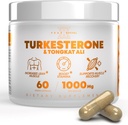 Peak Revival-X Turkesterone Tongkat Ali Supplemento (500 mg Ajuga Turkestanica + 250 mg Tongkat Ali) 60 capsule-Turkesterone Supplemento 1000mg - Muscle Strength & Recovery Support - Made in The USA