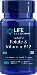 BioActive Folate & Vitamina B12, 150 Capsule Vegetariani - Non OGM, Gluten Free Supplement
