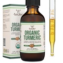 Curcumina currica con gocce di pepe nero - Supplemento curcuma organico gocce 1,180mg - 2FL OZ, 60 Serve (con peperoncino nero, zenzero, rosmarino e salvia) per il supporto congiunto di legno doppio