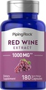 Piping Rock Estratto di vino rosso capsule 1000mg | 180 Count | Non OGM, Integratore senza glutine