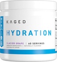 Polvere di elettroliti di idratazione di Kaged | Grape di ghiacciaio | Miscela di bevande sportive Hydra-Charge | Pre, Post, Intra Workout | Carb basso, Vegan, Gluten Free | Supplementi per uomini e donne | 60 Serve