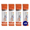 Polvere di idratazione, pacchetto arancione di 12 pacchetti di polvere di elettrolito, naturalmente aromatizzato idratazione imballi per acqua, elettroliti di idratazione rapida di azione con vitamine B & C, Energy & Recovery