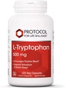 Protocollo per il bilanciamento della vita - L-Tryptophan 500 mg - 120 capsule di veg