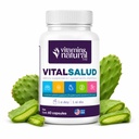 VITAMINI NATURAL CORP-Vital Salud Plus-Organic Immune System Support Supplemento con Nopal Cactus, L-Carnitine Base-Supports Bone Health, riduce le vene varicose, migliora l'apparizione della pelle (60 capsule)