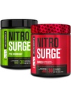 Jacked Factory Nitrosurge Pre-Workout in Green Apple & Fruit Punch Nitrosurge Shred Thermogenic Pre-allenamento per uomini e donne