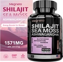 All-in-One Sea Moss, Shilajit, Ashwagandha & Glutathione Supplemento per le donne, potenzia l'energia, 60 capsule