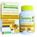 Curcuminoide curcuma curcumina capsule Extra resistenza con Ginger & 95% Curcuminoids & Black Pepper Extract per massimi vantaggi. Tutti Natural Non OGM Polvere di riso NO Stearate NO Silica- 90 Tappo di Veg