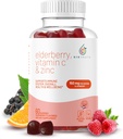 Gummie di mirtillo organico con zinco e vitamina C | Gummie di mirtillo vegano per adulti | Integratore di supporto immunitario e immunità per adulti | Gluten & Gelatin Free