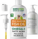 BARK&SPARK Fish Oil for Dogs - Natural Omega-3-Skin & Coat Support -Liquid Food Supplement for Pets-EPA+DHA Acidi grassi per funzione congiunta, Immune&Heart Health 16 (fl oz)-Sardine & Krill