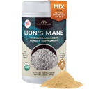 Naturealm Lion's Mane Mushroom Powder - Supporto organico del cervello per la precisione mentale della memoria di messa a fuoco - Funzione cognitiva non OGM - 60 Serve