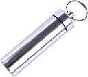 Portatile Portatile Portatile Portachiavi scatola portachiavi, lega di alluminio Mini contenitore per contenitore per l'organizzatore per la borsa, contenitore di medicina del supporto del metallo resistente all'acqua per il contenitore di viaggio del campeggio all'aperto
