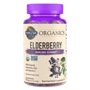 Giardino della vita Organici Gummie di sambuco per adulti e bambini - Integratore di supporto immunitario con frutta organica, miscela di erbe, sambuco, echinacea, zinco, vitamina C, 120 Vegan Gluten