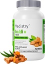 Haldi+ 850mg Tavole di curcuma con 95% Curcumina & Long Pepper | 60 compresse | Assorbimento massimo | Integratore di erbe vegano | Confezione di 1